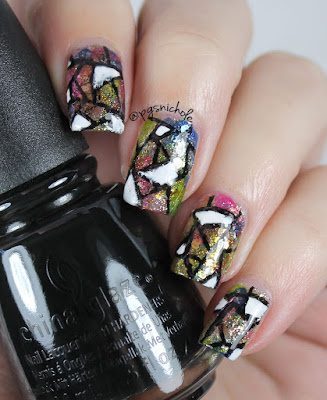 40 Great Nail Art Ideas: Black & White + Stained Glass