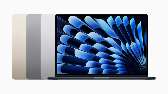 El nuevo MacBook Air está disponible en cuatro sensacionales acabados: blanco estrella, gris espacial, plata y medianoche.
