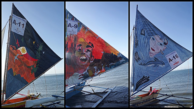 painted sails at the Iloilo Paraw Regatta