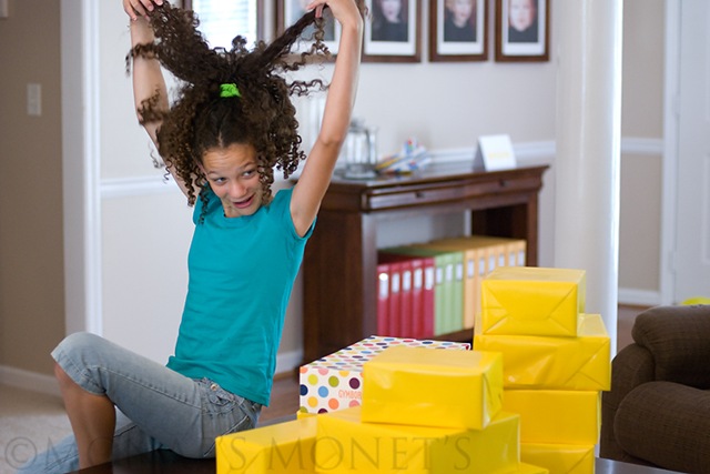 Brianna with  presents wild hair blog