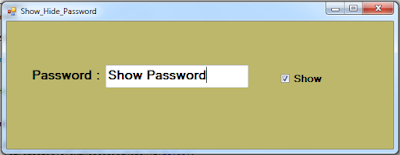 Show And Hide Password In C#