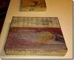 side view of encaustic