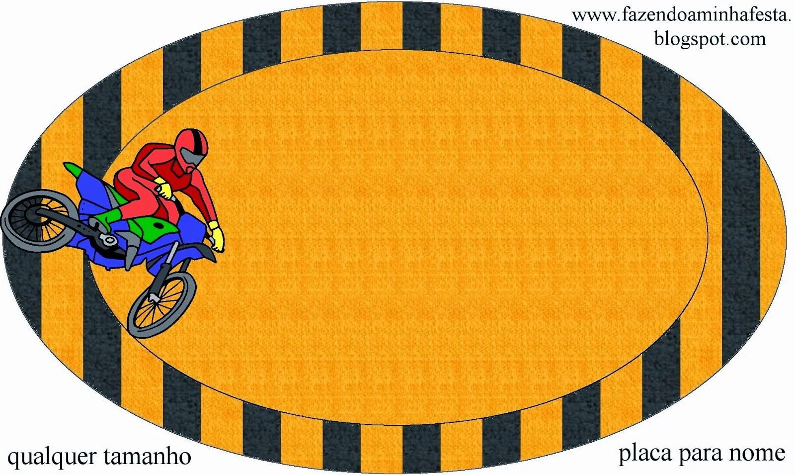 Free Printable Label for Motocross Party.