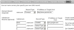 Configuring a Dynadot's domain for a Blogger's blog