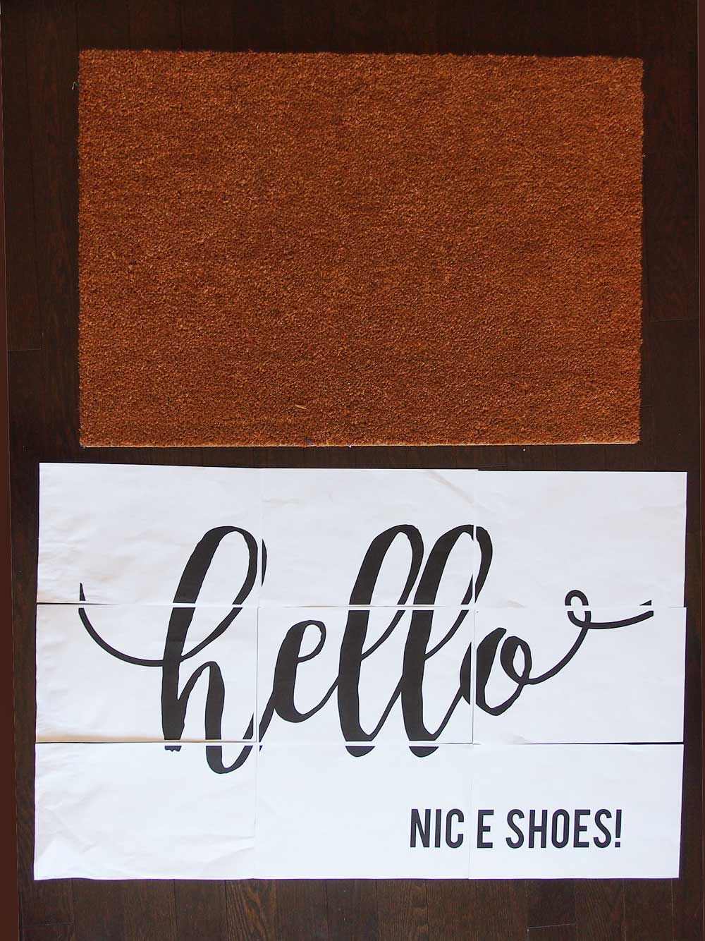 {DIY} Make Your Own Custom Doormat Without a Cricut Machine