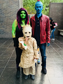 Practical Mom DIY Halloween Costume Guardians of the Galaxy: Gamora, Yondu & Groot