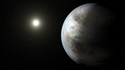 ilustração do exoplaneta Kepler-452b