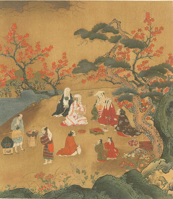 Ukioye - Women Looking at the Maple Trees at Takao