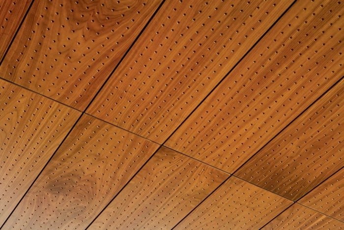 Decorative wood ceiling panels from Hunted Douglas wood ceiling panels