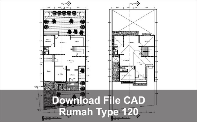 download rumah type 120 dwg cad