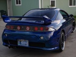 Mitsubishi Eclipse Full Body Car Airbrush Back