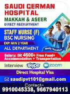 Urgently Required Nurses for Saudi German Hospital, Makkah & Aseer, Saudi Arabia
