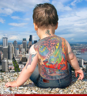 Resultado de imagem para tatuagem em criança