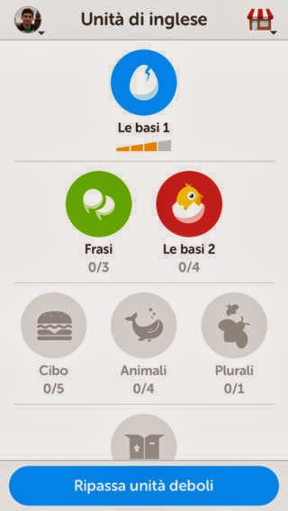 Impara l'inglese con Duolingo