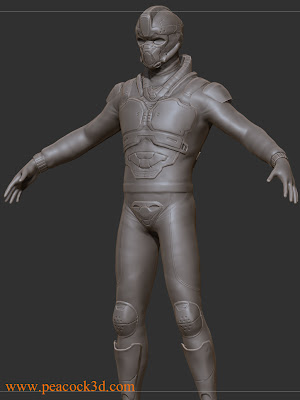 ZBrush Mech Soldier WIP Maya 3D Character