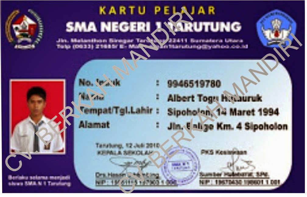 CETAK ID CARD, KARTU KARYAWAN, KARTU PELAJAR, DAN KARTU 