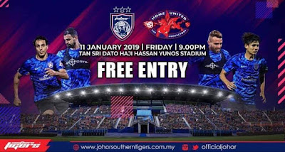 Live Streaming JDT vs Home United Friendly Match 11.1.2019