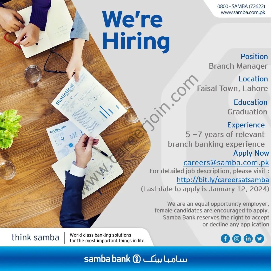 Jobs in Samba Bank Limited