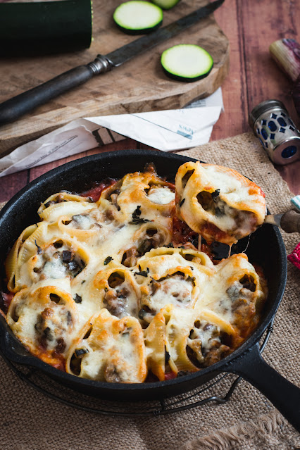 Conchiglioni aux légumes et mozzarella