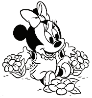 Bebes disney; minnie con flores