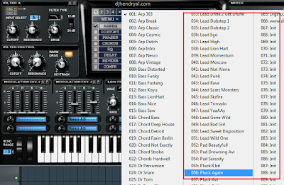 Kali ini ane akan membahas tentang isi preset pada plugin  Fungsi preset Lead dan Pad pada setiap plugin, 