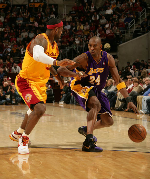 lebron james dunking on kobe bryant. lebron james dunking on kobe