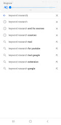Keyword research auto complete option