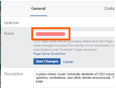 How To Edit Facebook Page Name