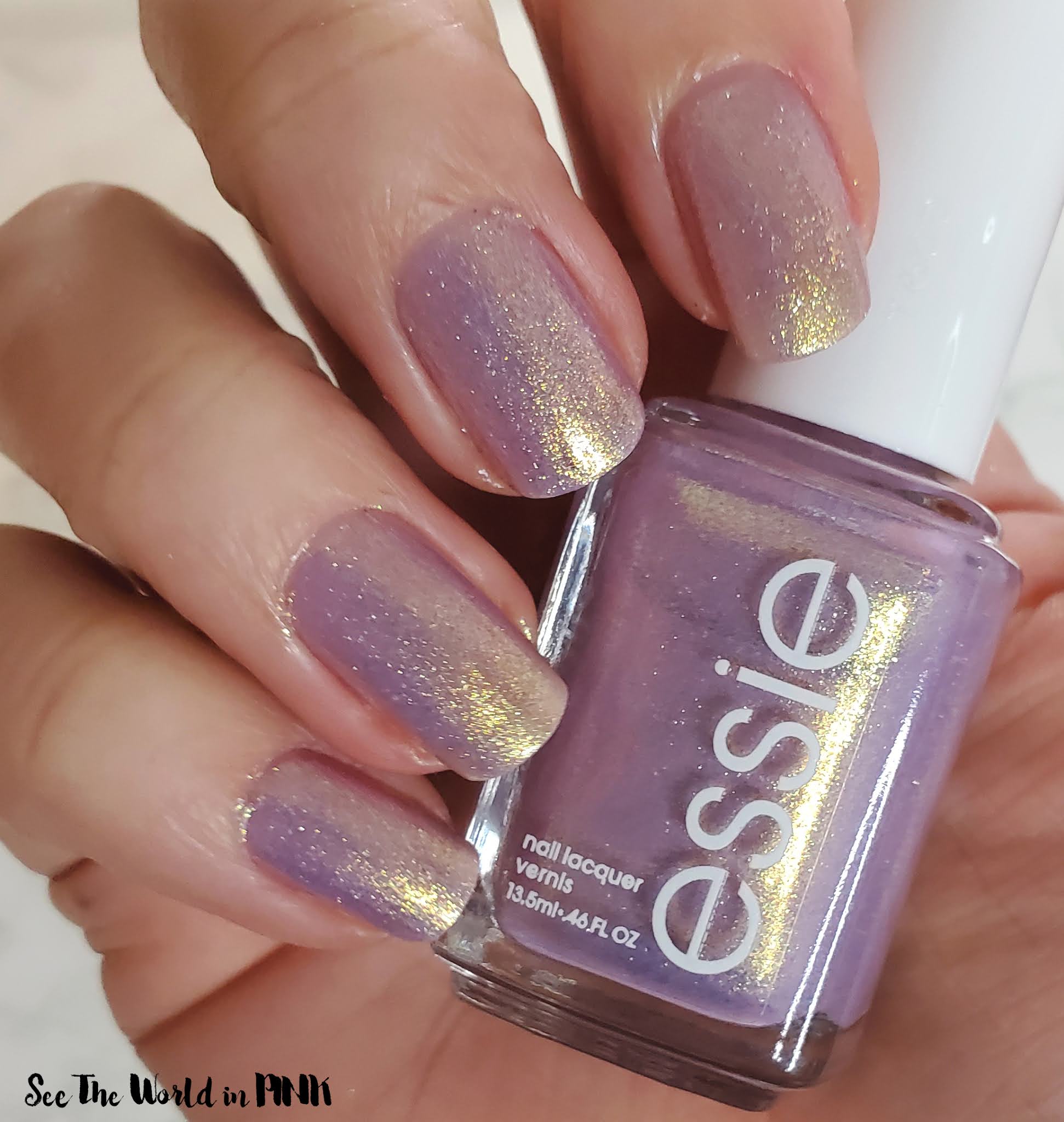 Manicure Monday - Essie Sugarplum Fairytale Polish + Gold Accents