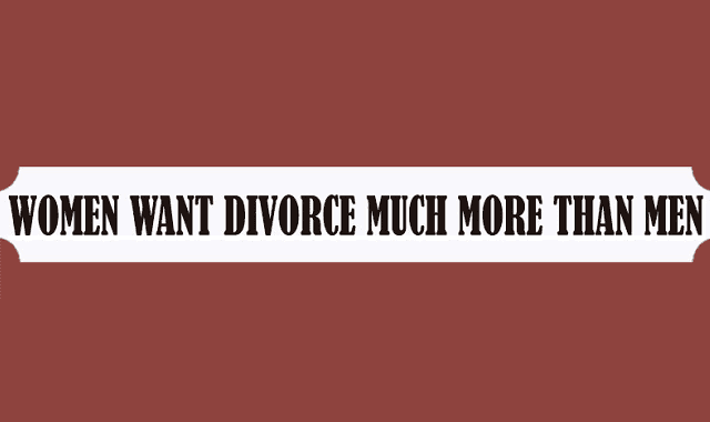 Image: Women Want Divorce Much More Than Men