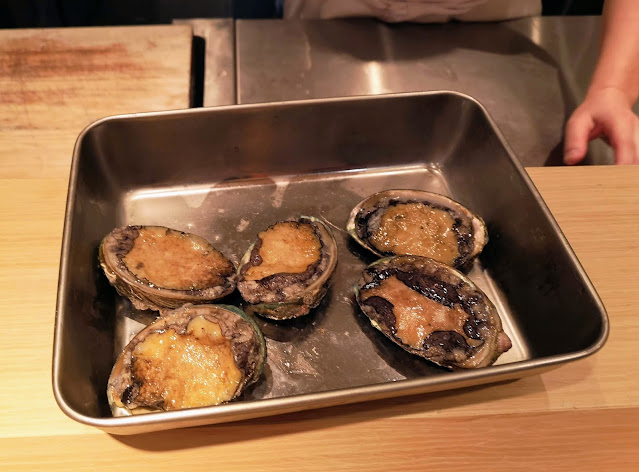 Fresh abalone air flown from Hokkaido