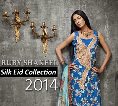 Ruby Shakeel Silk Eid Collection 2014 For Women