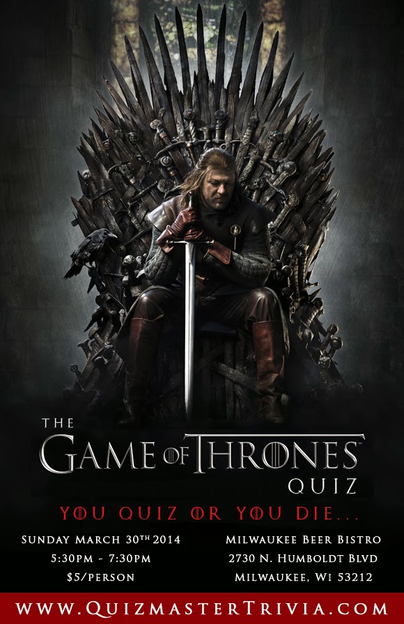 You Quiz Or You Die The Game Of Thrones Quiz Is March 30th