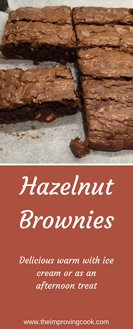 Hazelnut Brownies pinnable image