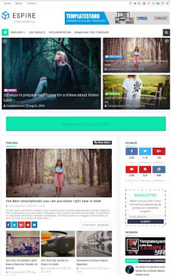 Espire Adsense Responsive Blogger Templates Without Footer Credit