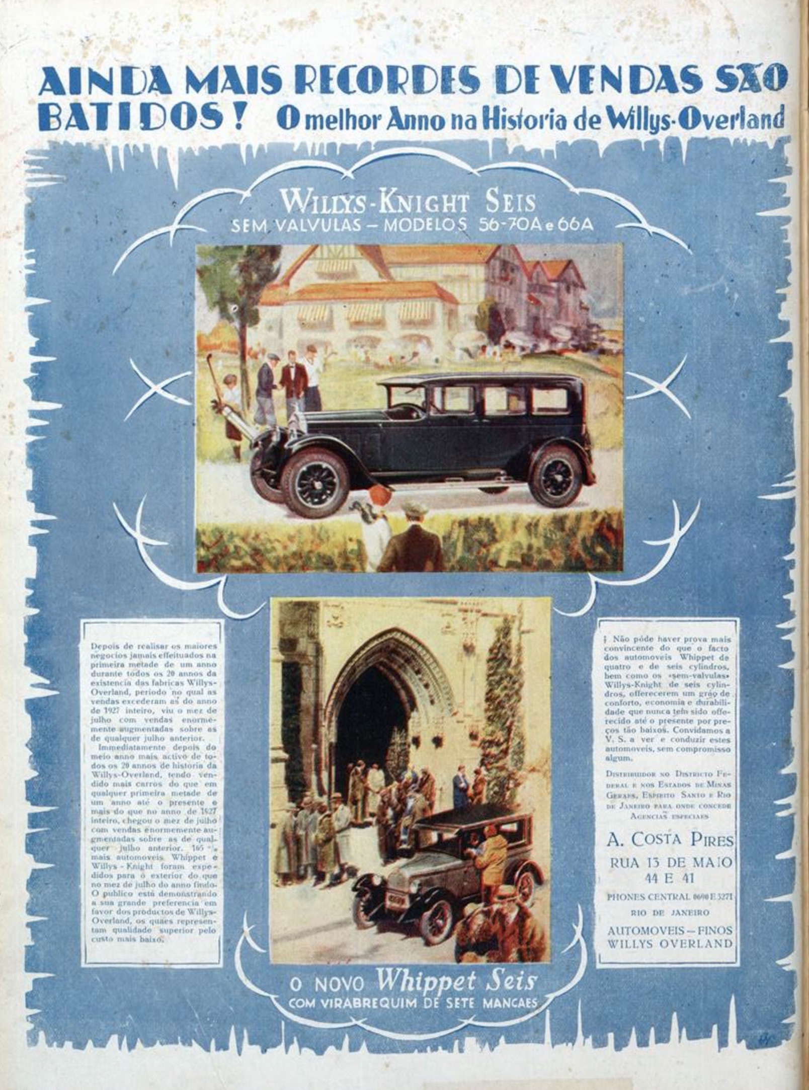 Anúncio de 1928 promovendo o automóvel da marca Willys