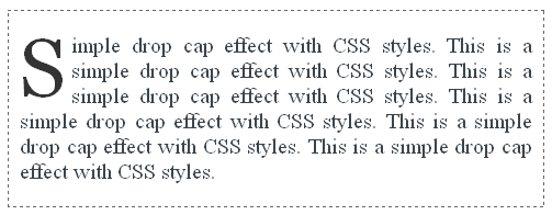 Simple CSS Drop Cap