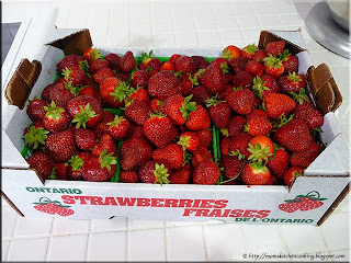 flat of strawberries