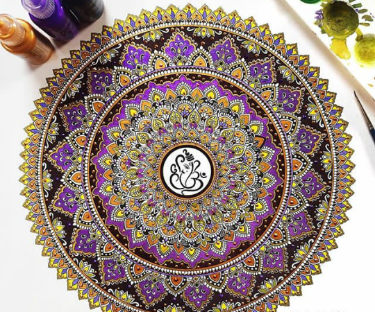 Mengenal Mandala Art dan Contoh karya Mandala Art Keren