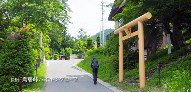 鳥居峠ハイキングコース（藪原駅〜峠の入口まで）