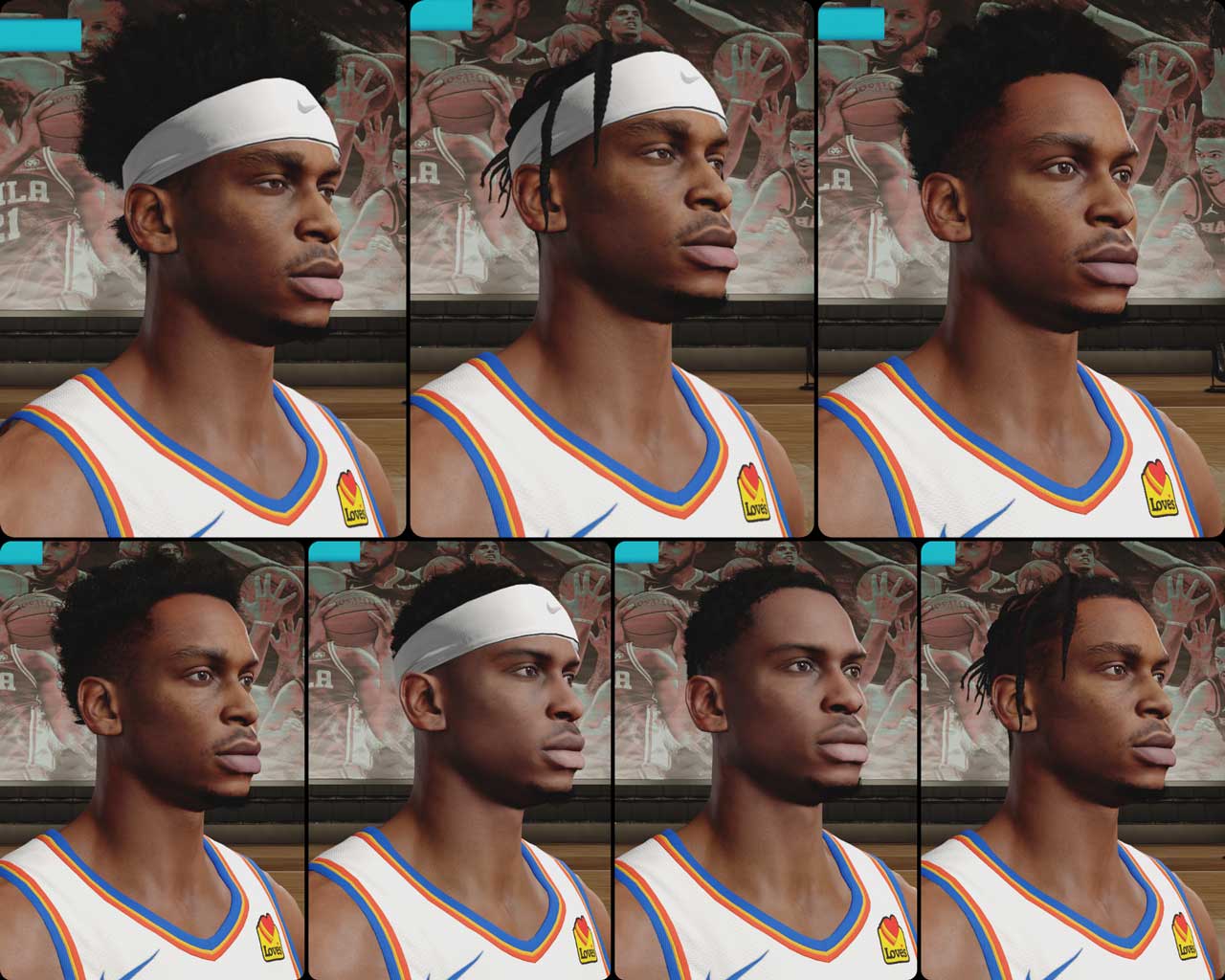 NBA 2K22 Shai Gilgeous-Alexander Cyberface update, Hair Braid and