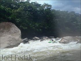 Chris Baer in another fun class 4 rapid, colombia, rio Putumayo