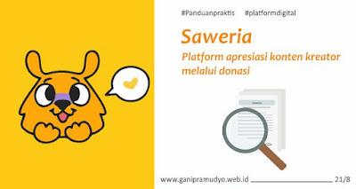  Konten kreator menghasilkan beragam konten termasuk tutorial Saweria - Platform apresiasi konten kreator melalui donasi 