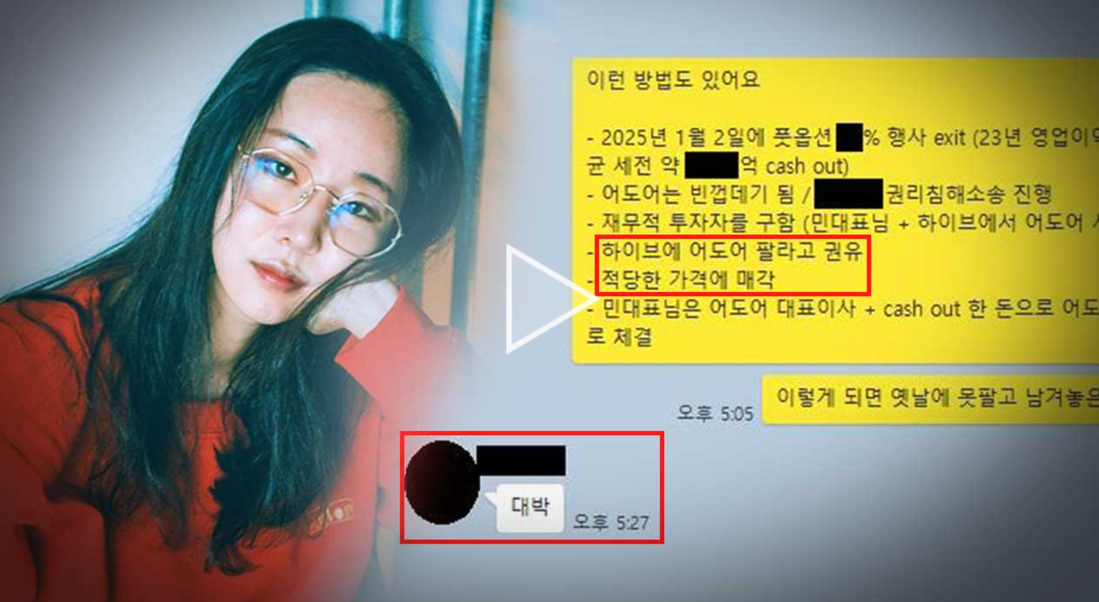 HYBE leaks katalks that show Min Hee-jin asking to 