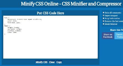 Minify CSS Online