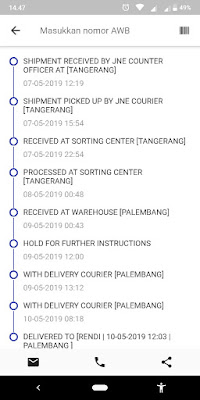 Arti Status Pengiriman Jne  DEPARTED FROM TRANSIT [GATEWAY, BANDUNG Dan Arti Status Pengiriman Jne Lainnya.