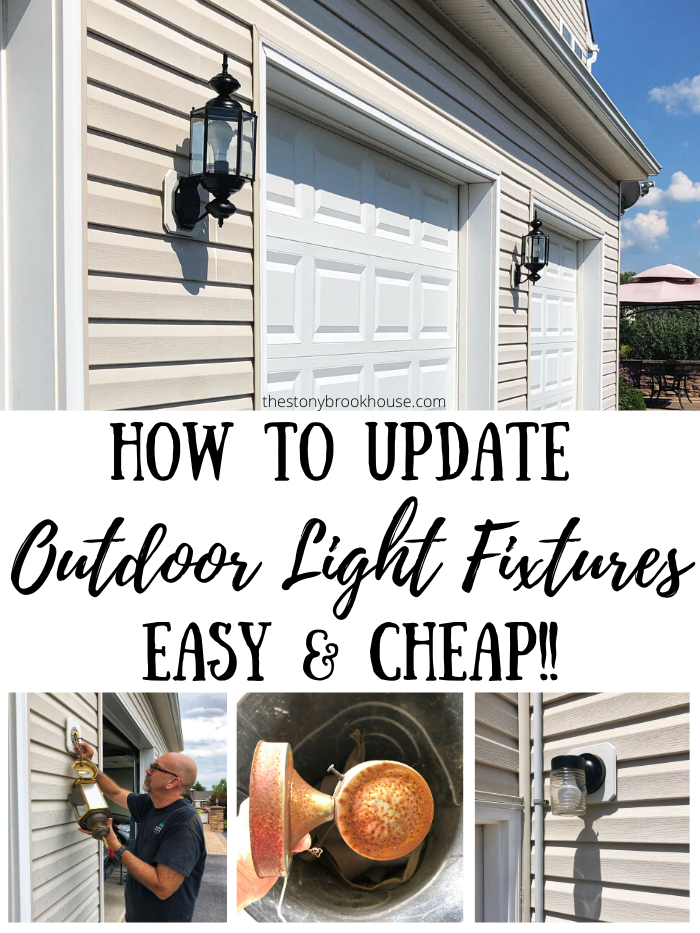 How To Update Outdoor Light Fixtures Easy & Cheap!