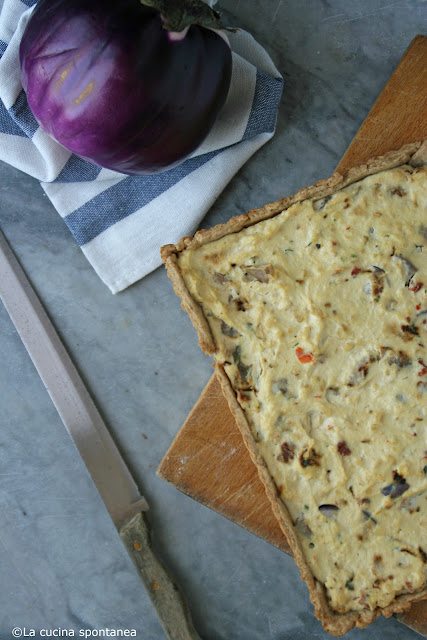 torta salata con melanzane e ricotta