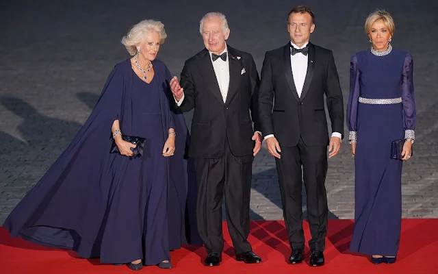 King Charles and Queen Camilla, French President Emmanuel Macron and First Lady Brigitte Macron