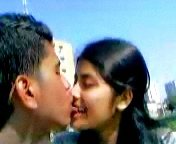 Horny Bangladeshi couple kissing and playing tonsil hockey outdoors MMS